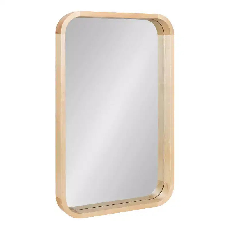 Miroir rectangulaire à rayon encadré Kate and Laurel Hutton Wood