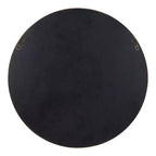 Miroir Mural Rond avec Cadre en Bois Kate and Laurel Pao, 71 cm de Diamètre, Noyer Brun