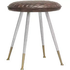 Tabouret moderne du milieu du siècle Brinley - FOX1704 - Marron antique - Safavieh Couture