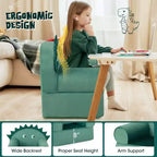 Costway Canapé Enfant Fauteuil en Mousse Rembourré Dinosaure Fauteuil Enfant Moelleux avec Housse Lavable