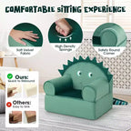 Costway Canapé Enfant Fauteuil en Mousse Rembourré Dinosaure Fauteuil Enfant Moelleux avec Housse Lavable
