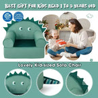 Costway Canapé Enfant Fauteuil en Mousse Rembourré Dinosaure Fauteuil Enfant Moelleux avec Housse Lavable
