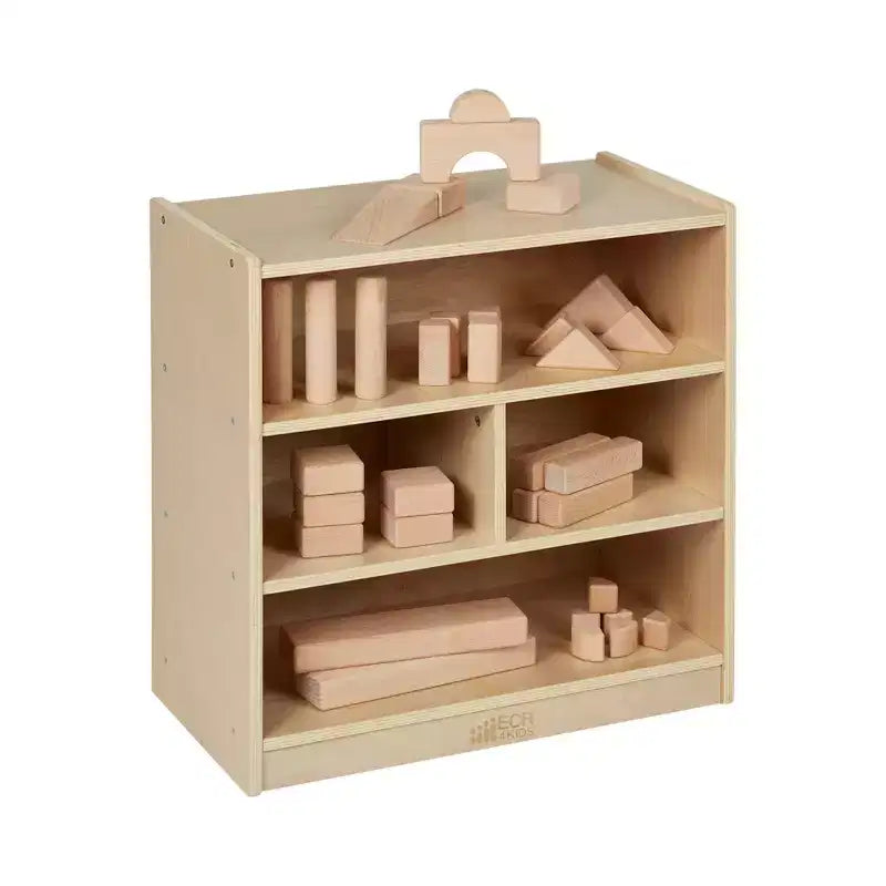 Meuble de rangement pour blocs de construction mobile ECR4Kids, petit, mobilier de salle de classe