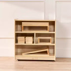 Meuble de rangement pour blocs de construction mobile ECR4Kids, petit, mobilier de salle de classe