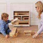 Meuble de rangement pour blocs de construction mobile ECR4Kids, petit, mobilier de salle de classe