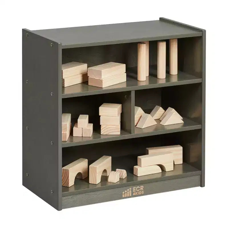 Meuble de rangement pour blocs de construction mobile ECR4Kids, petit, mobilier de salle de classe