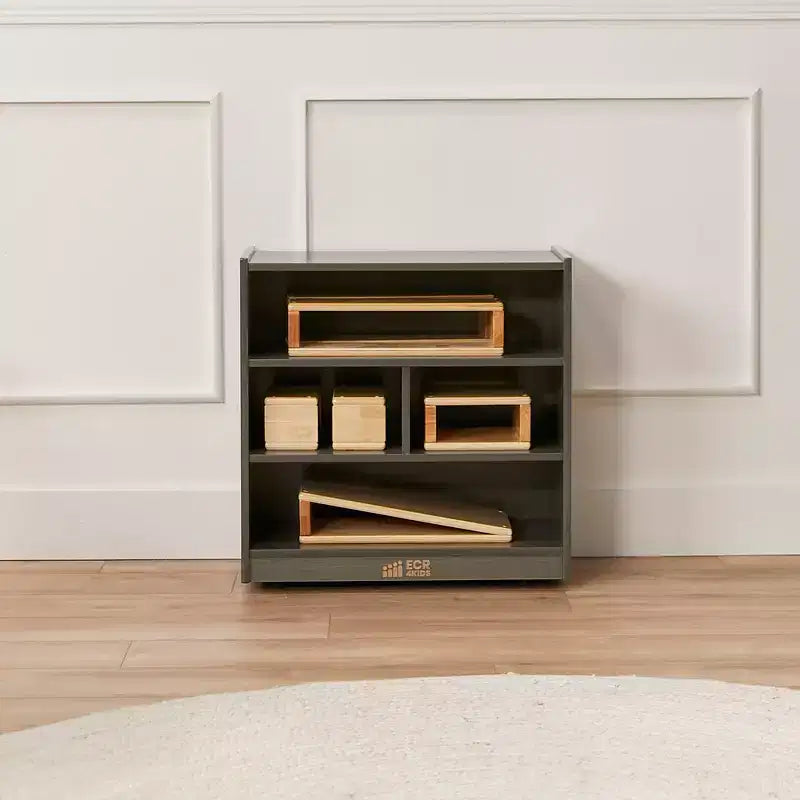 Meuble de rangement pour blocs de construction mobile ECR4Kids, petit, mobilier de salle de classe