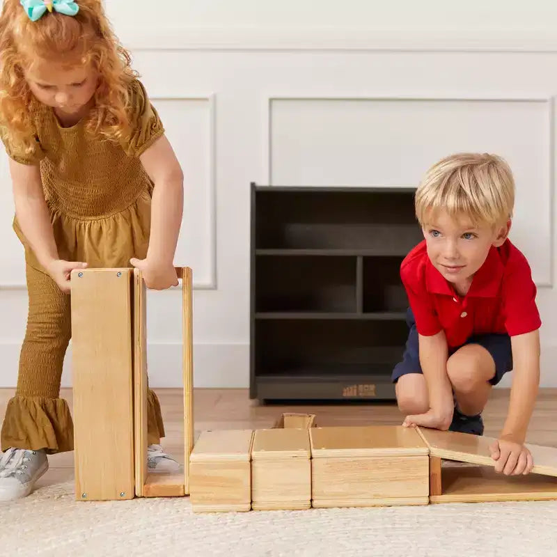 Meuble de rangement pour blocs de construction mobile ECR4Kids, petit, mobilier de salle de classe