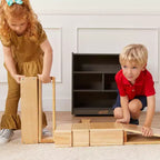 Meuble de rangement pour blocs de construction mobile ECR4Kids, petit, mobilier de salle de classe