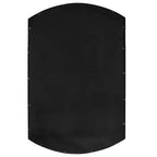 Miroir mural décoratif Uttermost Vanity avec cadre en fer noir satiné, biseauté et incurvé, de 61 cm de large, pour salle de bain, chambre à coucher ou salon