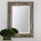 Miroir mural Uttermost Bozeman 38 po, bleu ardoise