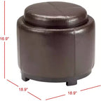 Plateau rond Chelsea Ottoman - HUD8232 - Safavieh Couture