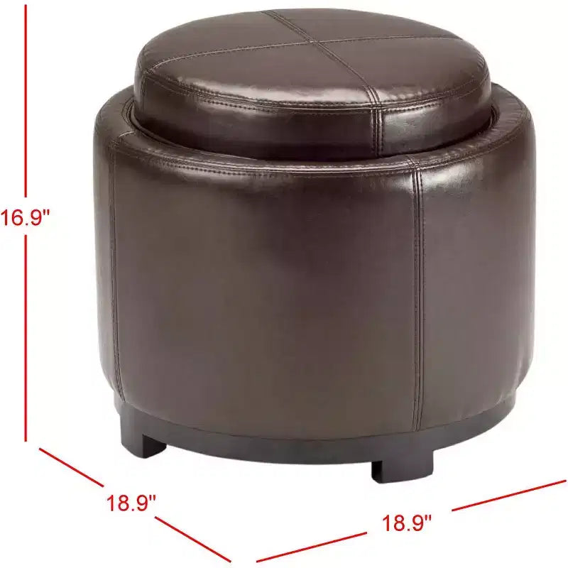 Plateau rond Chelsea Ottoman - HUD8232 - Safavieh Couture