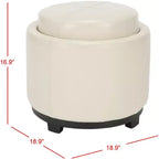 Plateau rond Chelsea Ottoman - HUD8232 - Safavieh Couture