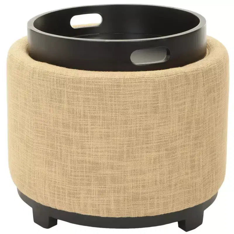 Plateau rond Chelsea Ottoman - HUD8232 - Safavieh Couture