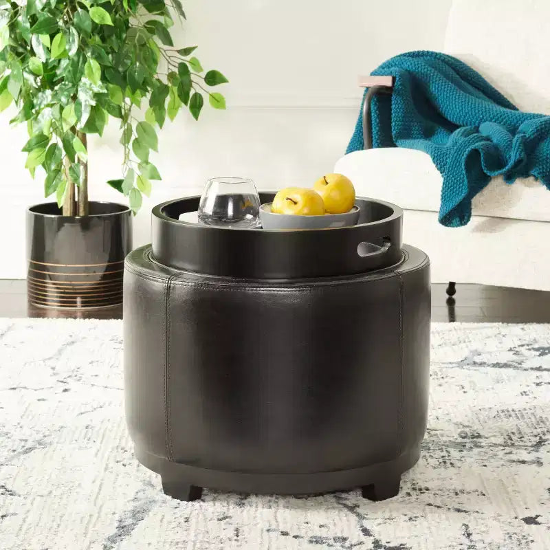 Plateau rond Chelsea Ottoman - HUD8232 - Safavieh Couture