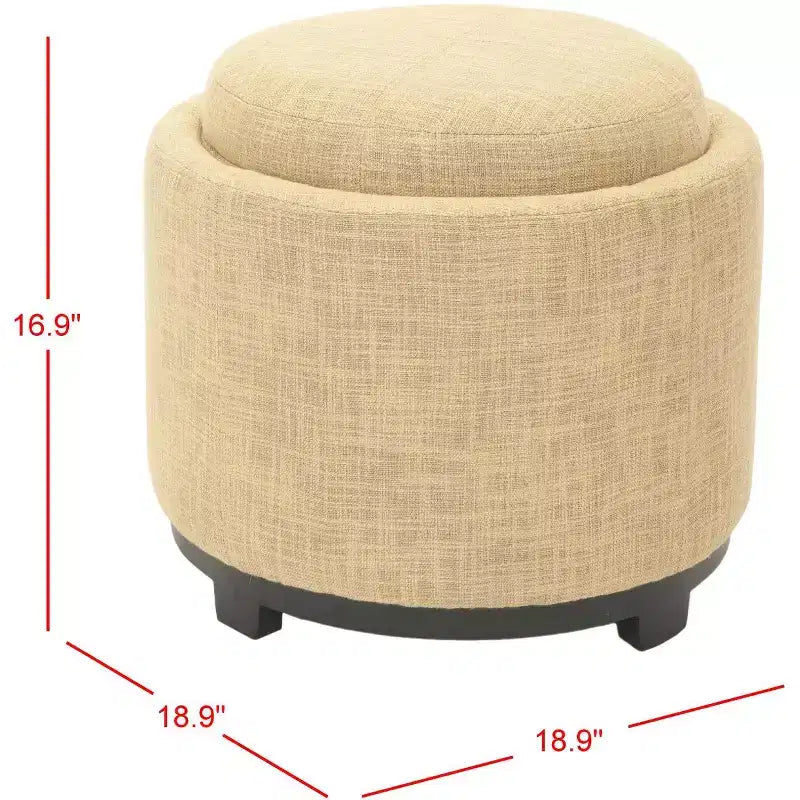 Plateau rond Chelsea Ottoman - HUD8232 - Safavieh Couture