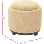 Plateau rond Chelsea Ottoman - HUD8232 - Safavieh Couture