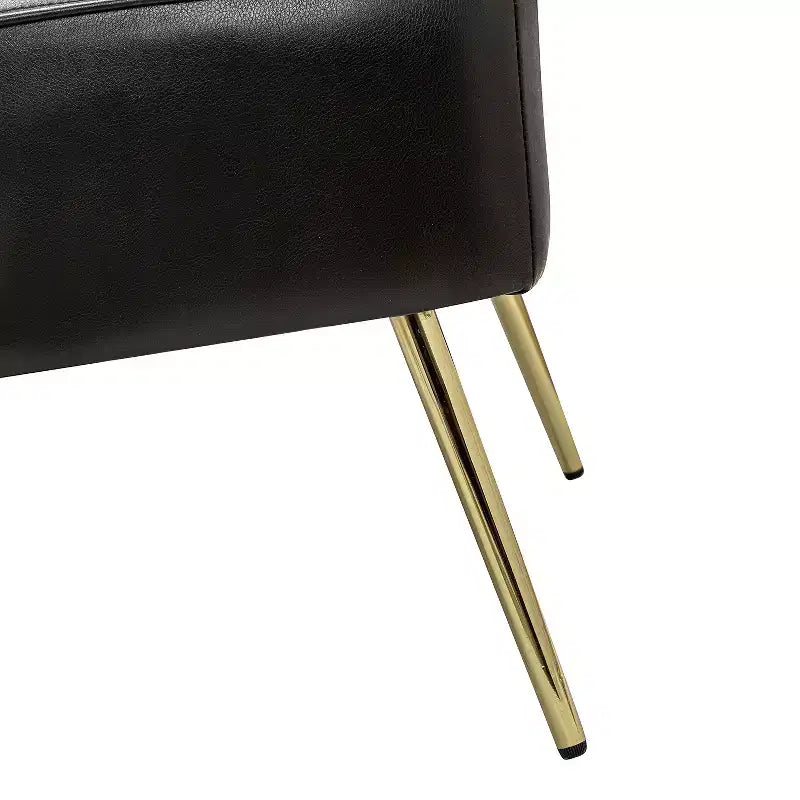 Monica 47 Causeuse contemporaine à oreilles pour salon et chambre à coucher, canapé 2 places confortable sans accoudoirs avec pieds en métal | KARAT HOME