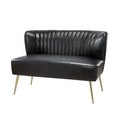 Monica 47 Contemporary Wing back Loveseat for Living Room and Bedroom Comfy Armless 2-Seater Sofa with Metal Legs | KARAT HOME