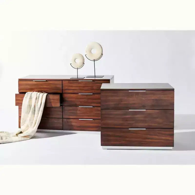 Commode moderne 8 tiroirs Brylin - SFV2112 - Noyer foncé - Safavieh Couture