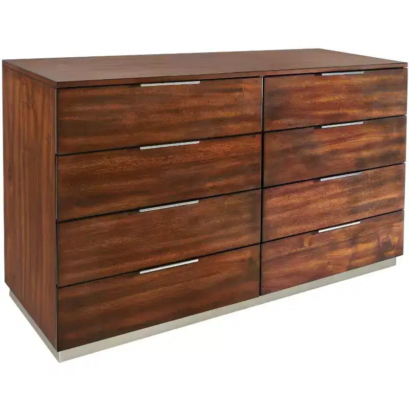 Commode moderne 8 tiroirs Brylin - SFV2112 - Noyer foncé - Safavieh Couture