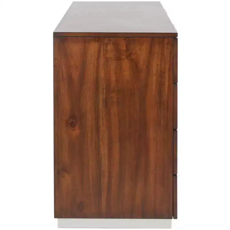 Commode moderne 8 tiroirs Brylin - SFV2112 - Noyer foncé - Safavieh Couture