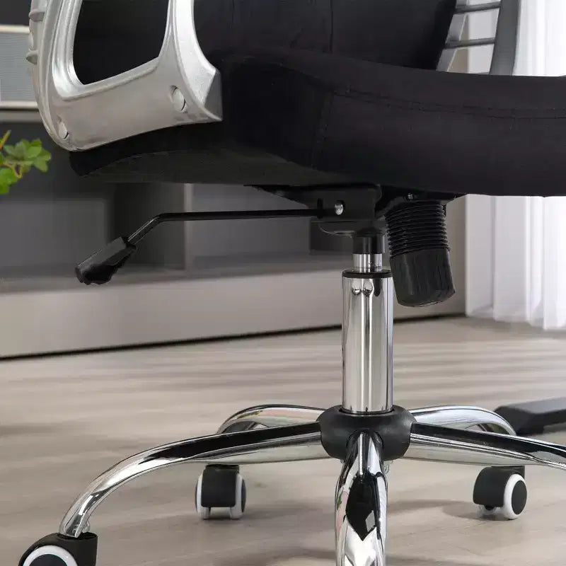 Chaise de bureau Vinsetto, chaise d'ordinateur en velours, chaise de bureau capitonnée avec roulettes pivotantes, hauteur réglable et fonction d'inclinaison