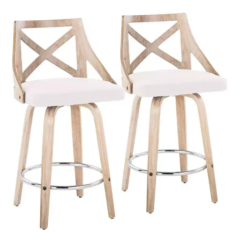 Lot de 2 tabourets de bar à hauteur de comptoir Charlotte - LumiSource
