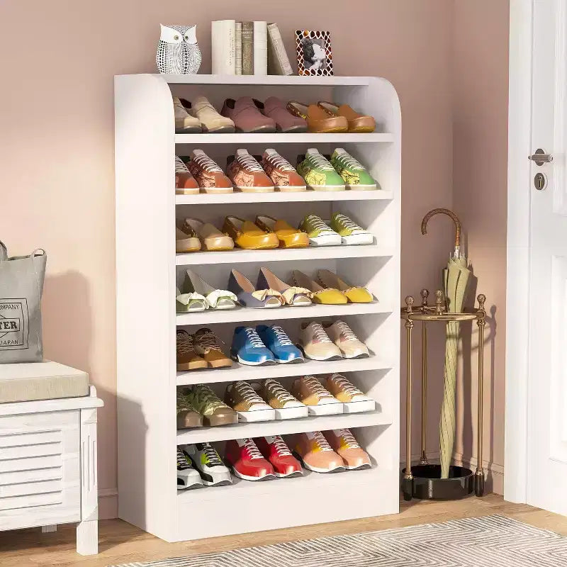 Meuble à chaussures ouvert en bois à 8 niveaux Tribesigns