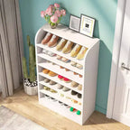 Meuble à chaussures ouvert en bois à 8 niveaux Tribesigns