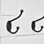 Meuble d'entrée 3-en-1 HOMCOM avec banc de rangement et porte-manteaux, 5 doubles crochets en acier et dispositif anti-basculement pour l'entrée