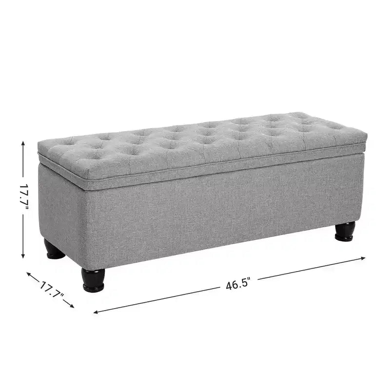 Banc de rangement SONGMICS, Bout de lit long avec rangement, Charge maximale 150 kg, Pieds en bois massif