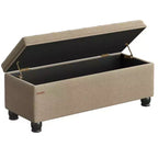 Banc de rangement SONGMICS, Bout de lit long avec rangement, Charge maximale 150 kg, Pieds en bois massif