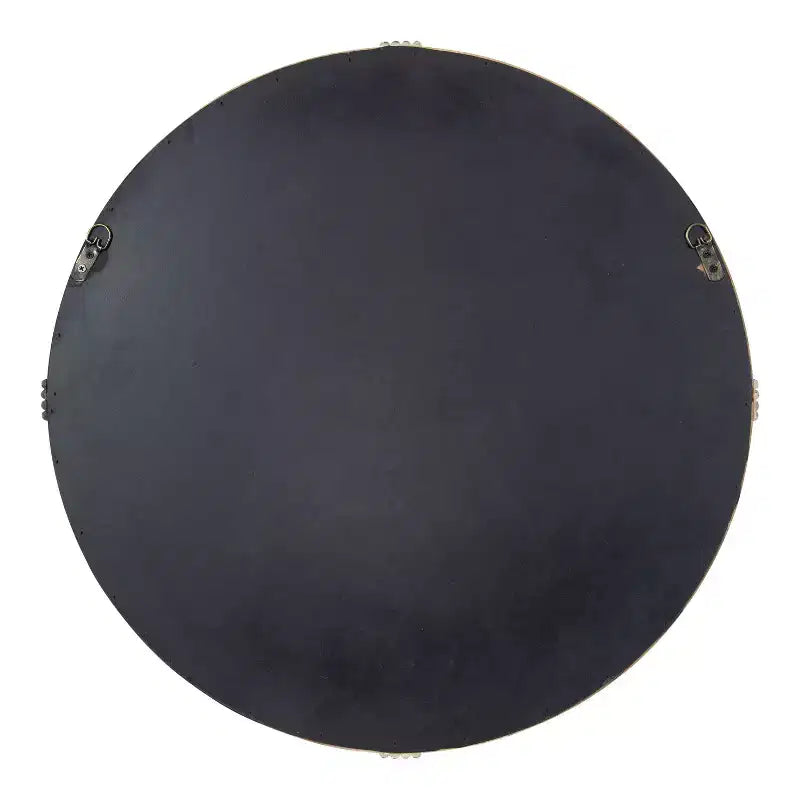 Miroir rond encadré Kate and Laurel Stockport, 28 de diamètre, naturel