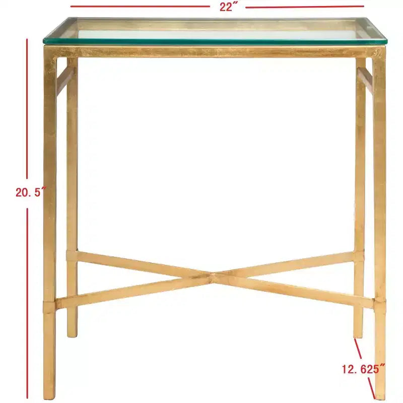 Table d'appoint en verre doré antique Viggo - AMH8300 - Safavieh Couture