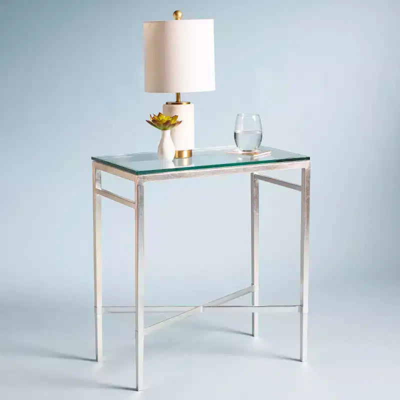Table d'appoint en verre doré antique Viggo - AMH8300 - Safavieh Couture
