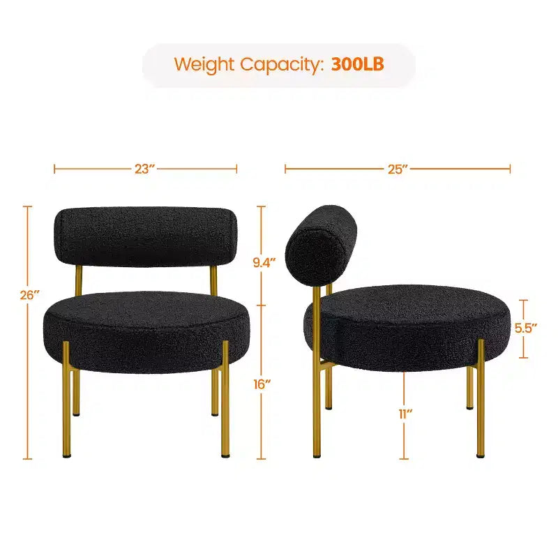 Yaheetech Fauteuil d'appoint en boucle pour salon, chambre à coucher, lounge