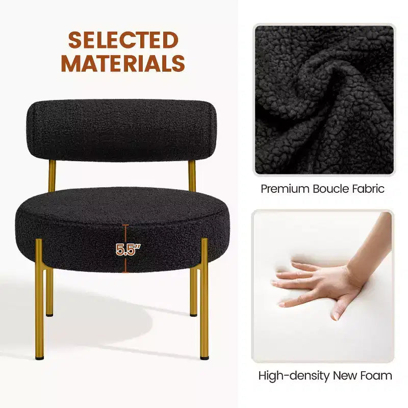 Yaheetech Fauteuil d'appoint en boucle pour salon, chambre à coucher, lounge