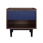 Duane Modern Ribbed Nightstand with Drawer - Manhattan Comfort