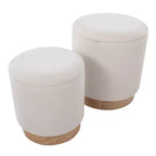 Ensemble pouf de rangement Marla - LumiSource