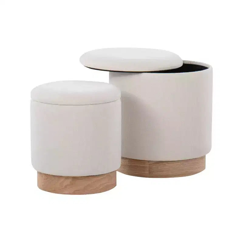 Ensemble pouf de rangement Marla - LumiSource