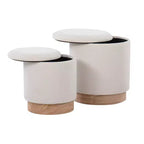 Ensemble pouf de rangement Marla - LumiSource