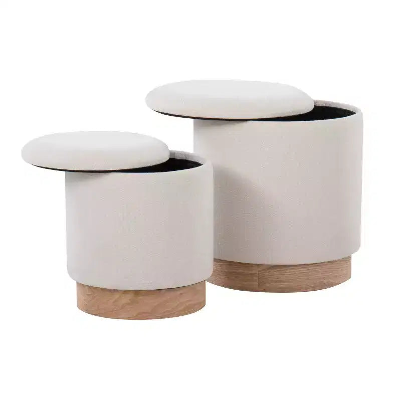 Ensemble pouf de rangement Marla - LumiSource