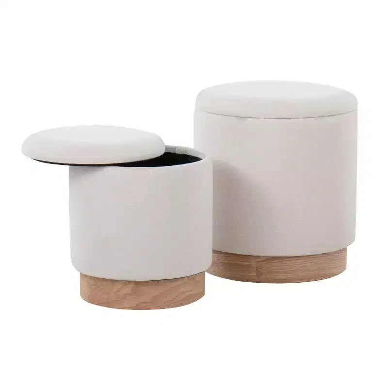 Ensemble pouf de rangement Marla - LumiSource