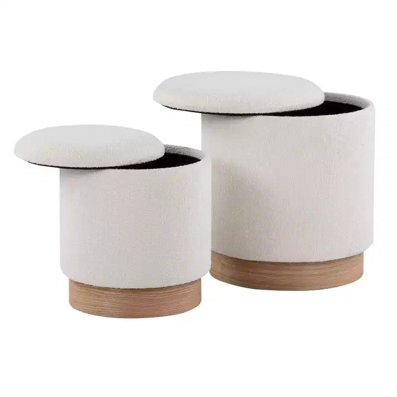 Ensemble pouf de rangement Marla - LumiSource