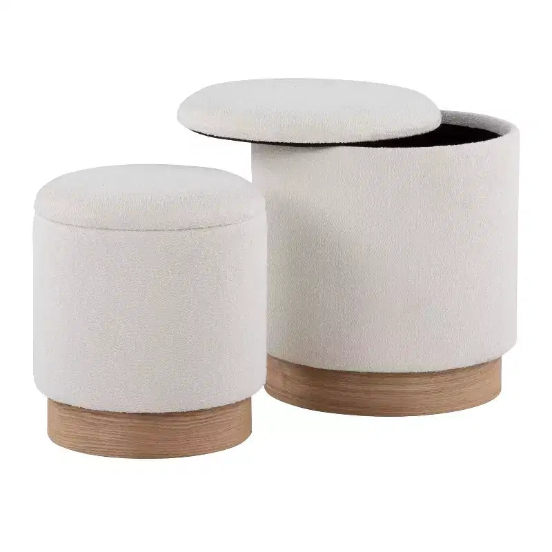 Ensemble pouf de rangement Marla - LumiSource
