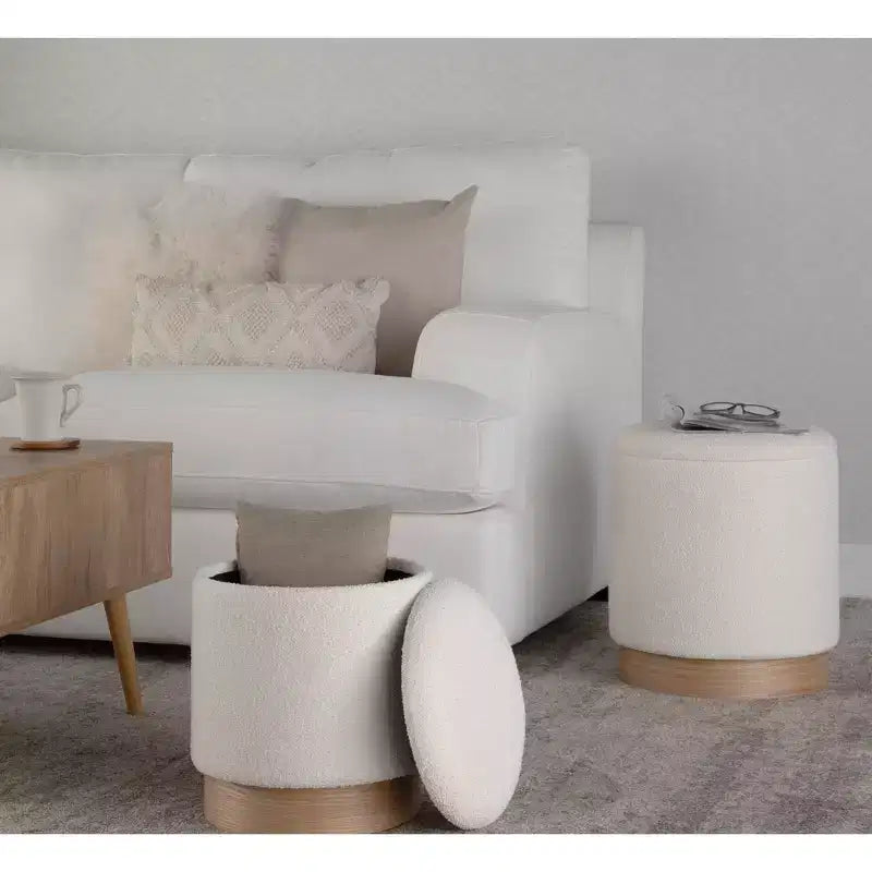 Ensemble pouf de rangement Marla - LumiSource