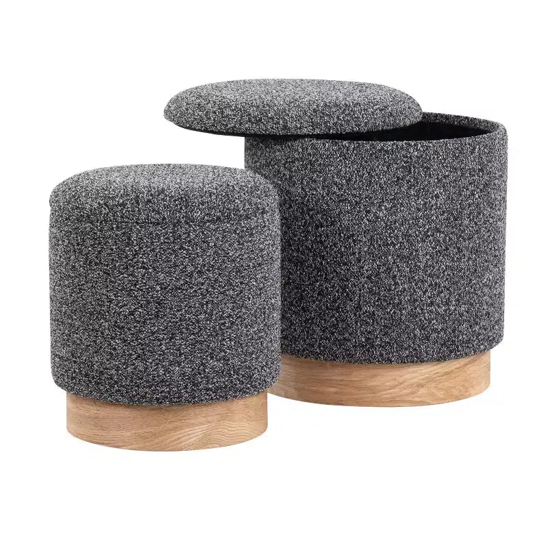 Ensemble pouf de rangement Marla - LumiSource