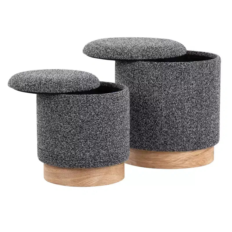 Ensemble pouf de rangement Marla - LumiSource